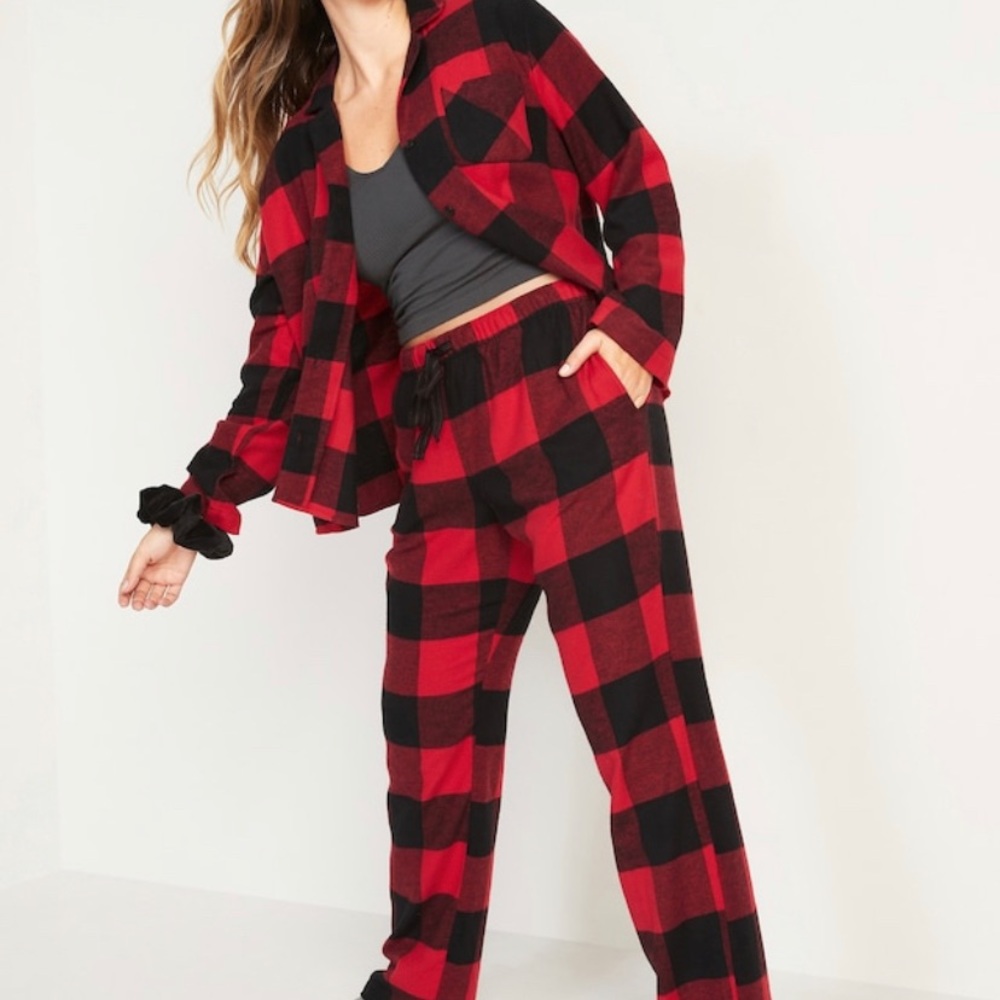Matching Plaid Flannel Pajama Set for women